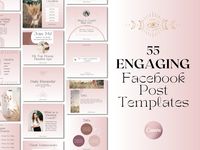 These Facebook Post Templates are perfect for Influencer Marketing! Our Facebook Templates are easy to customize and are great for Influencers to market their brands with ease. Our modern boho Canva Templates are easily editable in Canva and can be used for Influencers, Content Creators, Bloggers, Coaches, Entrepreneurs, and more! Our PROFIT BOOSTING Facebook Posts are perfect for giving you beautiful and cohesive Facebook Page that will not only increase your ENGAGEMENT but will also grow your