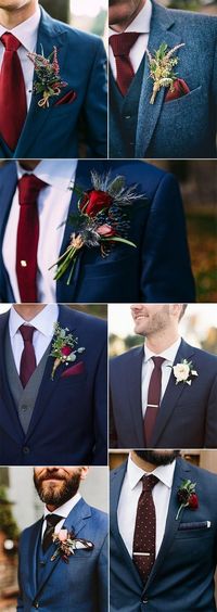 navy blue and burgundy wedding ideas grooms look, wedding boutonnierem diy wedding decorations, wedding flowers, wedding bouquets, #navyblueweddings