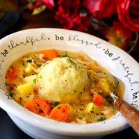 Leftover Turkey Soup with Dumplings - Taste With The Eyes