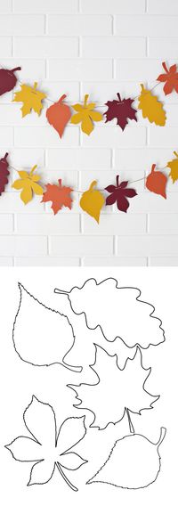 Free leaf template & banner tutorial. Brenda has a cricut, which would make it a lot faster too.