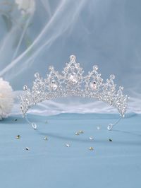 Silver Royal Collar  Glass  Tiaras Embellished   Wedding & Event