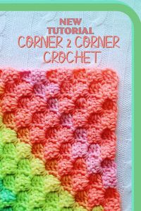 🧶 Ready to Learn Corner-to-Corner Crochet? 🧶 Dive into the world of Corner-to-Corner (C2C) crochet with my latest tutorial! Whether you're looking to add a new technique to your repertoire or start a fresh, fun project, my step-by-step guide has you covered. 🌸 In This Tutorial: 🔸 Easy-to-follow instructions for C2C crochet 🔸 Tips to perfect your technique 🔸 Creative project ideas to inspire you Happy crocheting! 🌟