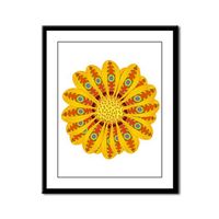 Yellow flower framed art | Gazania flower print framed | Gallery wall art | Picture frames art | Wall art ideas | Yellow flower bedroom art | Yellow flower illustration #YellowFlowers #YellowFlowerArt #FlowerDesign #AbstractFlowers #FramedArtwork #BathroomArt