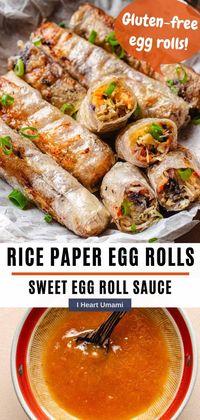 These Rice paper egg rolls are gluten-free and loaded with shredded cabbage. You can make these egg rolls with rice paper wrappers in oven, air fryer, or stovetop.