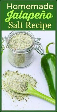 Jalapeño Salt is incredible on everything from salads, vegetables, baked potatoes, meat, pasta, and popcorn!! This Homemade Jalapeño Salt Recipe is easy to make. If you love jalapeño, you will LOVE this jalapeño salt! #easyfoodrecipes