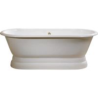 Cheviot 2121-WW Regal Cast Iron Bath With Cast Iron Pedestal Base And Continuous Rolled Rim | QualityBath.com