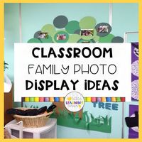 10 Classroom Family Photo Display Ideas. Setting up a classroom family photo display is a great way to build a classroom community. #classroomsetup