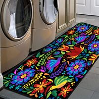 PRICES MAY VARY. Material: Our durable mat is of high-quality polyester fabric, absorbs water and mud. Eco-friendly safe materials, safe&healthy for you, your kids and pets. Two Sizes: 72"×24". The floor mat is light, slightly creases, and has a general anti-skid effect. Non-Slip: the bottom of the mat is made of anti-slip point plastic particles, not easy to move and more safe and durable.Offering a soft and effective texture that feels good on bare feet. Widely Used: Perfect for Laundry room,