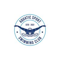 Logo of a swimmer swimming club or swimm... | Premium Vector #Freepik #vector #silhouette-logo #man-logo #person-logo #logo-illustration