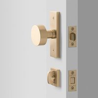 Rome Small Door Set with Cylinder Knob - Satin Brass – Schoolhouse