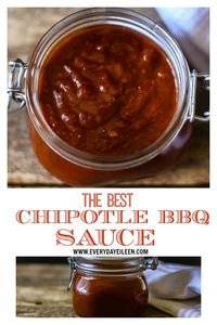 Chipotle BBQ Sauce is ready in 30 minutes. Spicy and delicious! Perfect for ribs, brisket, poultry. I make this yummy homemade BBQ sauce, put into mason jars and give as hostess gifts too! #BBQsauce #chipotleBBQsauce #barbequesauce #homemadeBBQsauce #homemadebarbecuesauce #everydayeileen #easyBBQsauce #BBQsaucebeef #BBQsaucechicken #sugarfreeBBQsauce #healthyBBQsauce via @everydayeileen