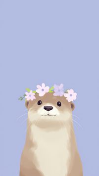 Otter selfie cute wallpaper cartoon | Premium Photo Illustration - rawpixel