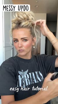 Check out this easy hair look that is perfect for those days that you don't want your hair on your neck! Follow these simple steps to acheive this messy updo look. Don't forget to purchase my AMAZING line of products that I used in this video to create this effortless hair look! Links in the video.