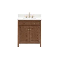 Dylan 31 in. Cinnamon Vanity with Quartz Top | Floor and Decor