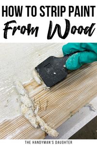 Learn how to strip paint from wood to bring a piece of furniture back to its former glory! No harsh chemicals or dusty sanding required! This method is perfect for refinishing furniture or reusing lumber for a new project!