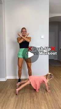 Andrea -Mom Fitness: Diastasis, Postpartum & More on Instagram: "Don’t skip chest workouts! What muscle group do you not like working? Did you know a tight or undertrained chest can create back pain when the back is overused and stretched. Over time this pulls the shoulders forward and contributes to poor posture - and the cycle of pain continues with under used, over used, and poor posture😳 So the chest matters too!   Not everyone can do a push-up with good form! If you’re recently postpartum or have Diastasis Recti it can make it more complicated due to a weaker core, but it doesn’t mean skip chest! In my Make Fit Simple app I weave in all muscle groups every week and have full plans with no pushups, but still very challenging workouts to meet everyone’s needs.   So keeping the chest st