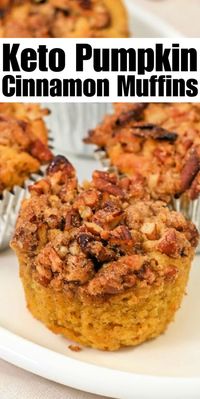 Keto Pumpkin Cinnamon Muffins - They look good enough to show off but the keto pumpkin cinnamon muffins are so delicious you’ll want to keep them to yourself!