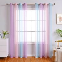 PRICES MAY VARY. Package Include:Each package includes a set of 2 rainbow curtains, each kids curtain measures 52" wide x 84" long. Grommet top design, large rings, easy to install and slide along curtain rods. Quality Material:Girls curtains are made of high quality faux linen fabric,adopting exquisite workmanship,the beautiful and romantic colorful curtains are soft, sturdy,drape well and comfortable. Rainbow Curtains:This multicolor curtains features 3-tone gradient colors,purple, pink and bl