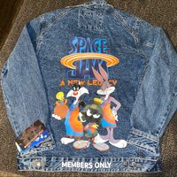 Space Jam Members Only Jean Jackets Brand New Size Large Available.