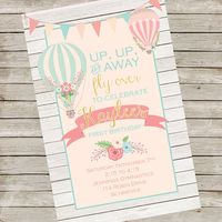 Hot Air Balloon Invitation PIY file Hot Air by wwwmakemydayllccom