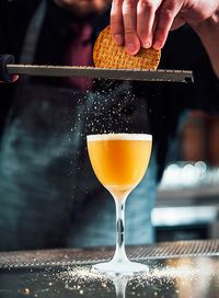 Tes & Biscuits Flip Recipe – Beverage director Ashwin Vilkhu taps some of India's most iconic flavors in this warming flip recipe served at Saffron in New Orleans. | Imbibe Magazine