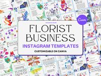 Transform your florist business's Instagram feed with our exclusive collection of 30 Instagram Template Posts. Each floral Instagram Canva template is carefully crafted with ready-to-use text content designed to captivate and engage your audience. With their stunning holographic and Gen Z aesthetics, these templates are guaranteed to stop the scroll and provide you with a unique and eye-catching feed. Elevate your Instagram presence, and brand identity, grow your following, and stand out from th