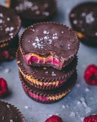 Raspberry Peanut Butter Protein Chocolate Cups