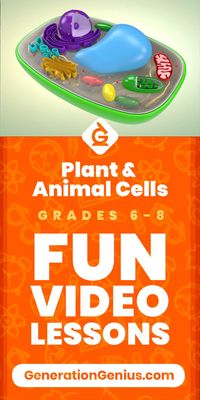 Grades 6-8 Plant & Animal Cells Video & Lesson. Produced in partnership with the National Science Teachers Association and aligned to state standards. Generation Genius saves teachers time, helps them inspire their students.