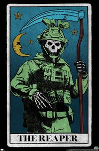 PRICES MAY VARY. THIS TRENDS CALL OF DUTY: MODERN WARFARE 2 - GHOST TAROT CARD WALL POSTER uses high-resolution artwork and is printed on PhotoArt Gloss Poster Paper which enhances colors with a high-quality look and feel HIGH QUALITY ART PRINT is ready-to-frame or can be hung on the wall using poster mounts, clips, push pins, or thumb tacks MADE IN THE USA and OFFICIALLY LICENSED PERFECT SIZE for any room; poster is 22.375" x 34" EASILY DECORATE any space to create the perfect decor for a party