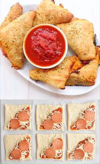 These easy cheesy homemade pizza pockets are SO EASY and they taste amazing! You can load them with your favourite pizza toppings and in less than 20 minutes you have a fun, delicious and kid friendly meal! They're great for lunch or dinner and best of all, they're kid approved!