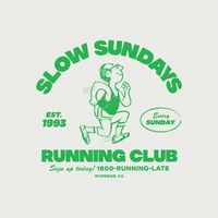 Slow Sundays Running Club Retro Graphic T-shirt - Etsy Australia