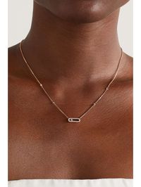 MESSIKA Move Uno 18-karat rose gold diamond necklace | NET-A-PORTER