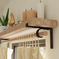 Shelf Bracket With Curtain Rod Holder SOLD INDIVIDUALLY - Etsy