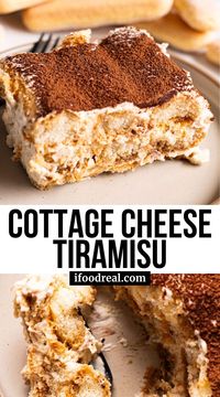 Cottage Cheese Tiramisu is a lighter twist on the classic Italian dessert that packs 12 grams of protein and is not overly sweet!