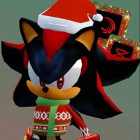 Christmas Shadow the hedgehog pfp made by me