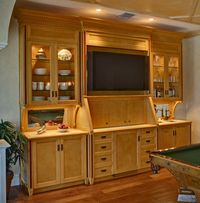 Florida Residence Breakfast bar in Avodire and White Ash Burl - Traditional - Family Room - Miami - by Culin & Colella, Inc. | Houzz