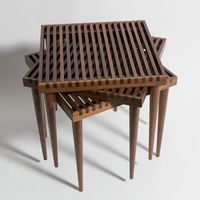 Slatted Stacking Tables | Mell Smilow | Smilow Furniture | SUITE NY