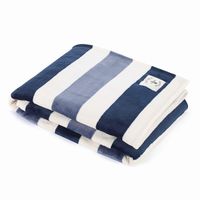 PRICES MAY VARY. Micro Flannel MATERIAL: 100% Polyester INCLUDES: (1) throw blanket FEATURES: Combining classic shades of blues with crisp white, we create this iconic large scale stripe. Folded end hems for a clean finish. Light-weight and perfect for all seasons DIMENSIONS: 60"L x 50"W CARE INSTRUCTIONS: Machine washable for easy care. Machine wash cold, separately. Delicate cycle. Tumble dry low. Do not bleach