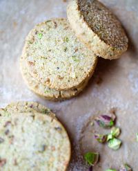 Tender like shortbread and sweet like a cookie, these pistachio shortbread cookies are the best of both worlds! #pistachio #shortbread #holidays #christmas #gifting