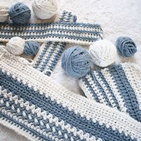 Easy Free Striped Baby Blanket Crochet Pattern