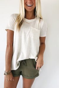 Pocket Tee in Oatmeal | ROOLEE