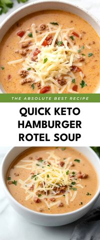 Dive into this Savory Keto Hamburger Rotel Soup that’s loaded with flavor! It's a hearty, low-carb delight that’s perfect for cozy dinners or meal prep for the week ahead.