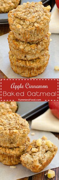 Apple Cinnamon Baked Oatmeal - moist, delicious, healthy, gluten free breakfast, perfect way to start your day! Apple Cinnamon Baked Oatmeal is the best healthy snack you’ve ever tried!