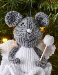 Christmas mice knitting pattern angel