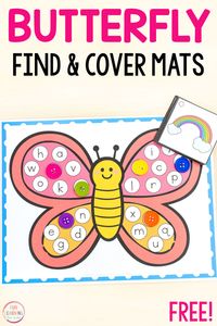 A fun butterfly find and cover the letters beginning sounds alphabet activity for your insect theme in preschool or kindergarten.