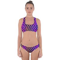 Elevate your beach style with the Electric Dots Cross Back Hipster Bikini Set from Mila Beachwear. This captivating bikini set combines a vibrant dot pattern with a chic cross back design, ensuring you make a statement wherever you go. Made from 90% Polyester, 10% SpandexSet includes custom bikini top and bottom