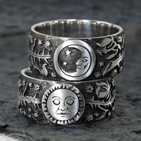 Real 925 Silver Sun and Moon Rings for sale with free shipping included.