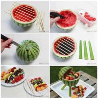 Watermelon BBQ grill (so cute)  (Facebook: Racing and Saving Mama)