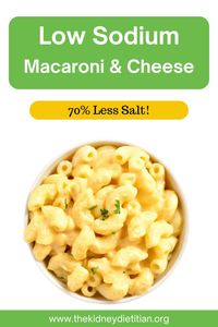 Enjoy the cheesy, gooeyness, and warmth of this healthy, low sodium, macaroni and cheese recipe!