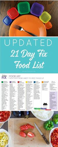 There always seem to be updates for the 21 Day Fix! In addition to multiple YouTube updates from Autumn, there's an updated 21 Day Fix food list.